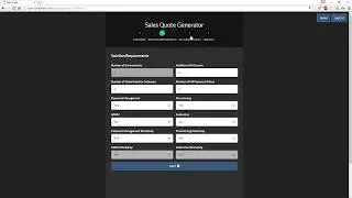 Sales Quote Web Application | Software Specifications Project Demo