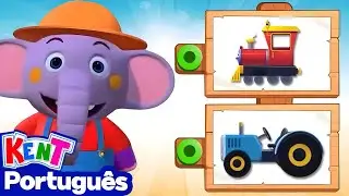 Aprenda Ve&iacute;culos E Profiss&otilde;es Para Crian&ccedil;as | V&iacute;deos de Aprendizagem | Kent o Elefante