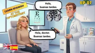 Learn Spanish at the Eye Doctor 👁️ Short & Slow Conversation Practice