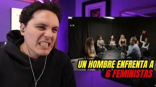 Un hombre enfrenta a 6 feministas