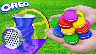 EXPERIMENT COLORFUL OREO VS MEAT GRINDER