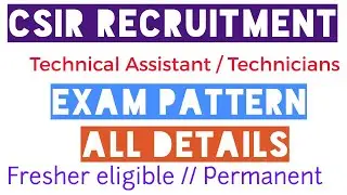 National Chemical Laboratory Recruitment   All details