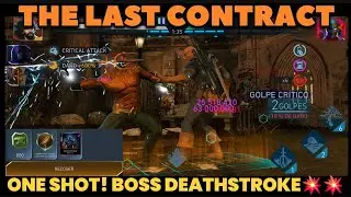ONE SHOT! Boss DEATHSTROKE by KOAA On H7 The Last Contract Solo Raid in Injustice 2 Mobile Gameplay