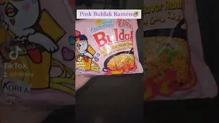 pink @Buldak_official Ramen Carobonara review [ #buldak #Ramen #pinkramen #buldaknoodles #shorts