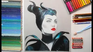 How to Draw Maleficent Step by Step | Real Time Drawing