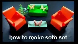 how to make paper sofa set easy at home #video #CSR ARTS #sofaset