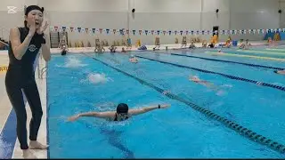우리반훈련중🏊‍♀️ #접영 #오리발데이 #swimming 