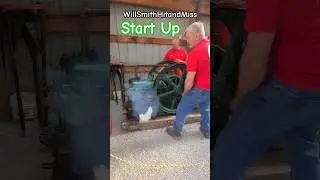 Dan starting a rare Rumsey Antique Engine