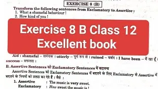 Transformation Exercise 8 B from Excellent book Class 12 solved by Ramesh sir