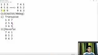 rotate matrix clock wise || anti clock wise in 90,180,270,360... degrees ||O(1) space