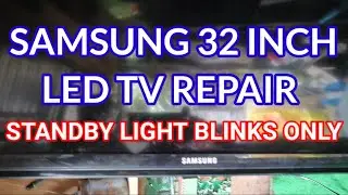 Ремонт 32-дюймового LED-телевизора Samsung. Индикатор режима ожидания только мигает.