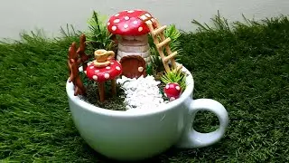Diy miniature teacup garden | how to make teacup garden / diy fairy garden ideas | teacup garden art