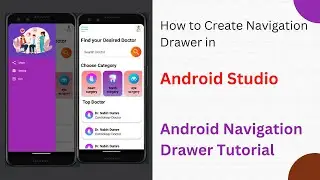 Android Navigation Drawer Tutorial.How to Create Navigation Drawer in Android Studio.