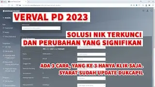 Solusi NIK Terkunci Dan Perubahan Terlalu Signifikan | Lakukan Di Verval PD