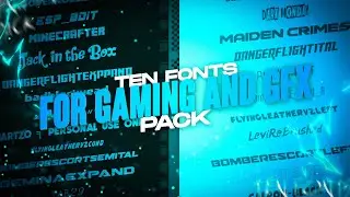 10 Best Fonts For Gfx And Gaming | Free Font Pack | Download Font Pack