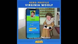 Adventure Ages | Hero Profile: Virginia Woolf | Available Now on AppStore and Google Play