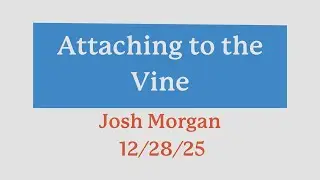 Attaching to the Vine - 12/28 - Josh Morgan [Sermon Only]