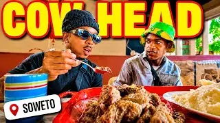 American Tries South African Street Food 🇿🇦 Inhloko & Pap Mukbang