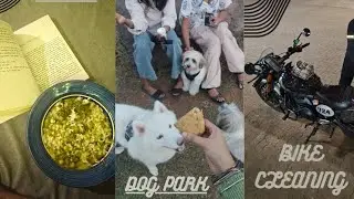 Bike cleaning 🏍️ | Dog Park | Football ⚽| Daily Routine ✨🌱