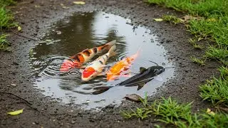 Finding Big Koi Fish in Natural Habitat | Exotic Ornamental Fish & Huge Catfish Strike