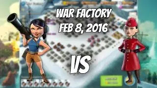 Feb. 8, 2016 War Factory. Gearheart defeated with Smokey Zooka Unboosted - Boom Beach