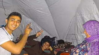 تصوير أثناء زيارة لأمي يوم غير عادي جمعتي مع  أمي واخواني كلام من القلب واقعنا في خيمه وكيف نزور بعض