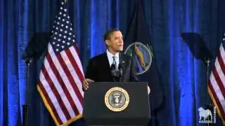 President Obama talks about Warroad, MN