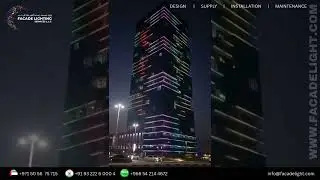 Al Naeem 5 Tower #facadelighting #facadelightingservices #lightingcompany #lightingmanufacturer
