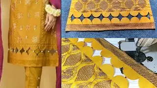 New daman design without lace | double cutwork daman design | daman design with pearls
