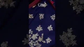 Deep Indigo, stunning silver Zardosi handembriodery #youtubeshorts #shorts #gfive #unstitchedsuits
