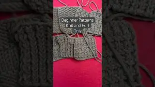 Easy Knitting Patterns for Beginners - knit and purl only  #knittingpatterns #shorts