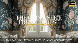 The Deep Navy Dream: A French House with Golden Branches