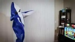 Left Shark Watches Himself On TV