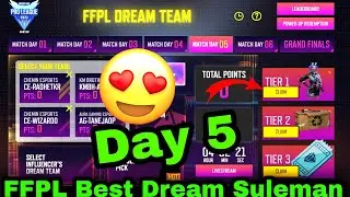 FFPL Dream Team Day 5 Best Team | Ffpl Dream Team Day 5 Best Team Selection | FFPL Best Team Today