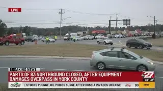 I-83 northbound lanes closed in southern York