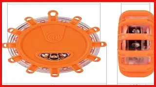 Linkitom 12 Pack LED Road Flare, Emergency Roadside Safety Beacon Disc Warning Flare Light Kit