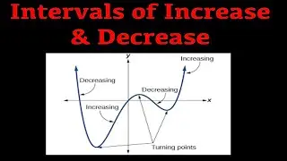 Intervals of Increase and Decrease of a Function