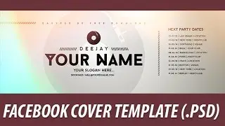 FREE Facebook Cover Template #1  |  PSD File