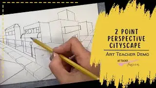How to Draw a City corner in 2pt perspective, Step by Step Tutorial