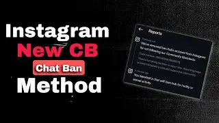 Instagram New Chat Ban Method || How To Ban Any Instagram Account Use Cb Method 