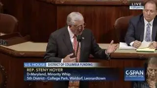 Hoyer Remarks in Opposition to GOP Bill to Repeal DC Budget Authority