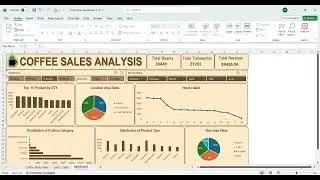 Coffee Sales Dashboard in Excel 2026 | From Raw Data to Professional Dashboard