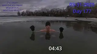 Extreme Cold Exposure: Day 177 | 6-Month Ice Plunge Challenge Nears the Finish Line March 31 2025