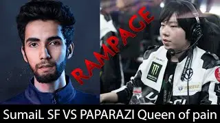SumaiL Shadow Fiend VS Paparazzi Queen of pain close game with rampage Dota 2
