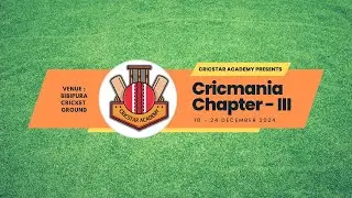 MATCH 6 || CONQUERORS  v/s   DOMINATORS || CRICMANIA CHAPTER III || 2024-25 ||