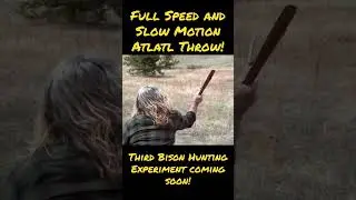 Atlatl Full Speed/Slow Motion Throw #survival #atlatl #primitiveskills #bushcraft #donnydust