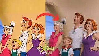 The Jetsons in Real Life 🚀 George, Judy & Jane Jetson (Cartoon to Real)