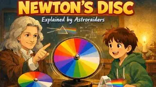 Newton’s Disc Explained by AstroRaiders 🌈 | Why Colors Turn White? | #AstroRaiders #Science