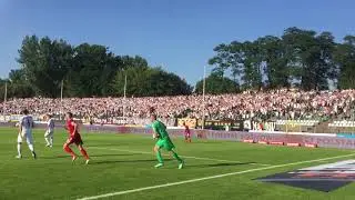 Kibice Zagłębia Sosnowiec na meczu z Piastem Gliwice (23.07.2018 r.)