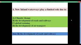 Geo-Chapter-9-INDIAN TRANSPORT AND COMMUNICATION-MCQ